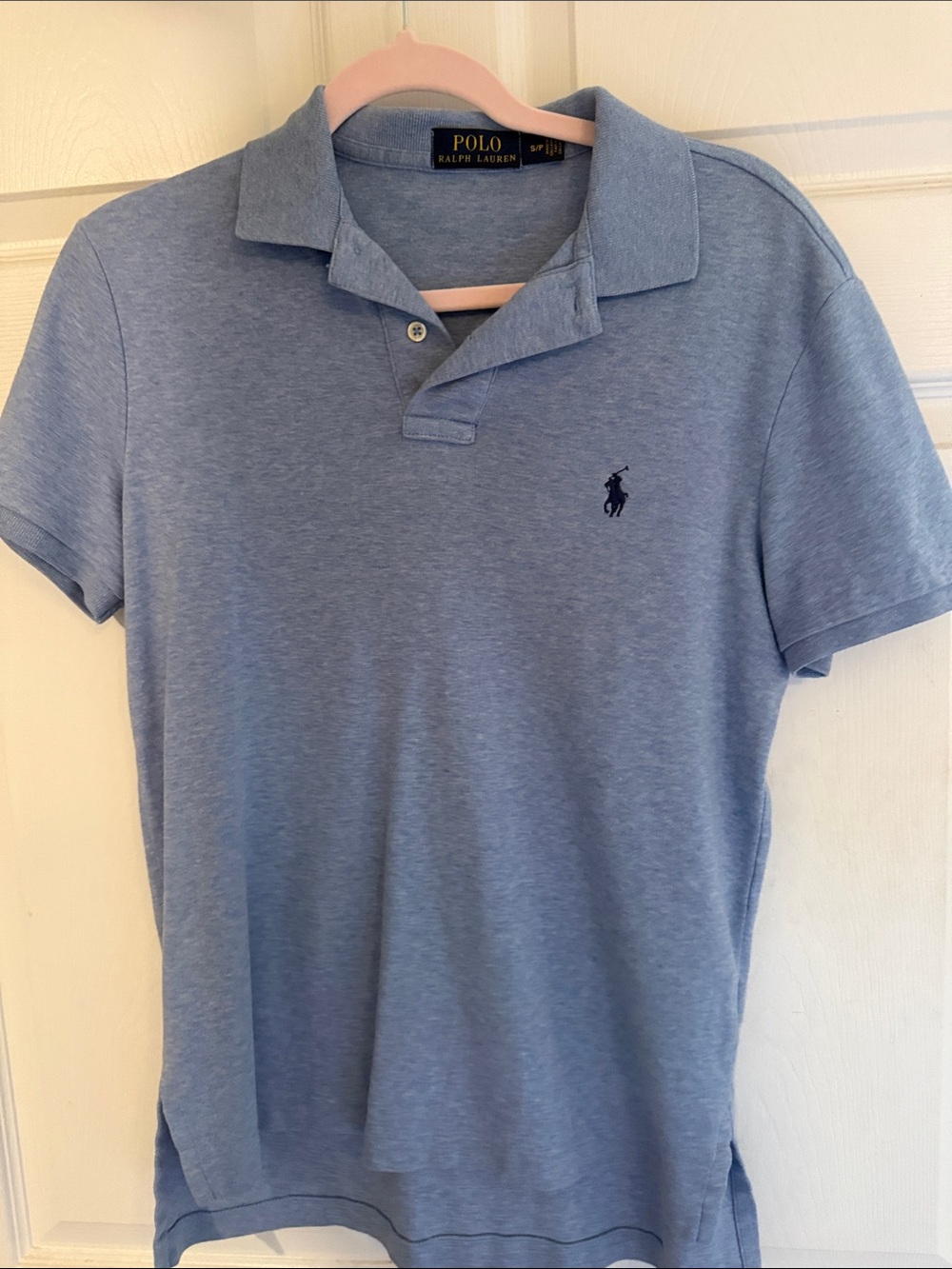 Polo by Ralph Lauren Heathered Sky Blue Short Sleeve Polo